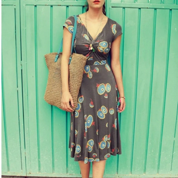 BODEN Seville‎ Front Knot Midi Dress - Picture 1 of 5